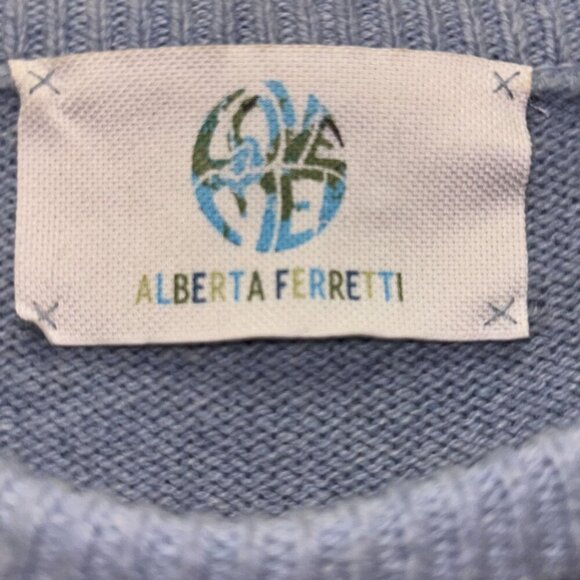Alberta Ferretti Women Help Me Light Blue Cashmere Sweater Size 8 Made in Italy - Picture 9 of 11